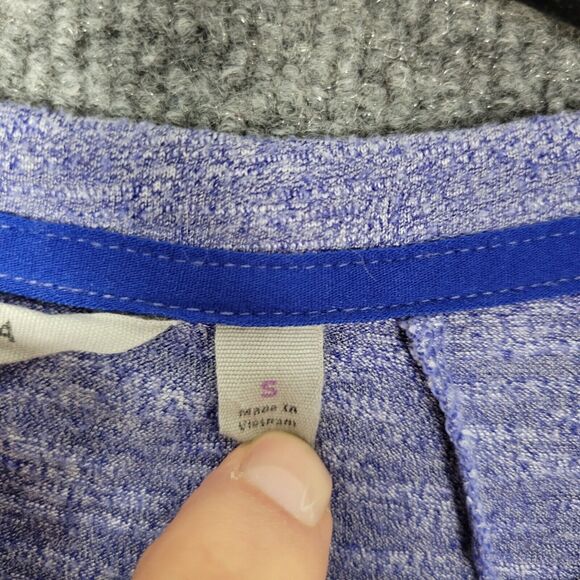 ATHLETA 721632 Purple Suri Bubble Hem Top Long Sleeve SIZE SMALL - Picture 7 of 10